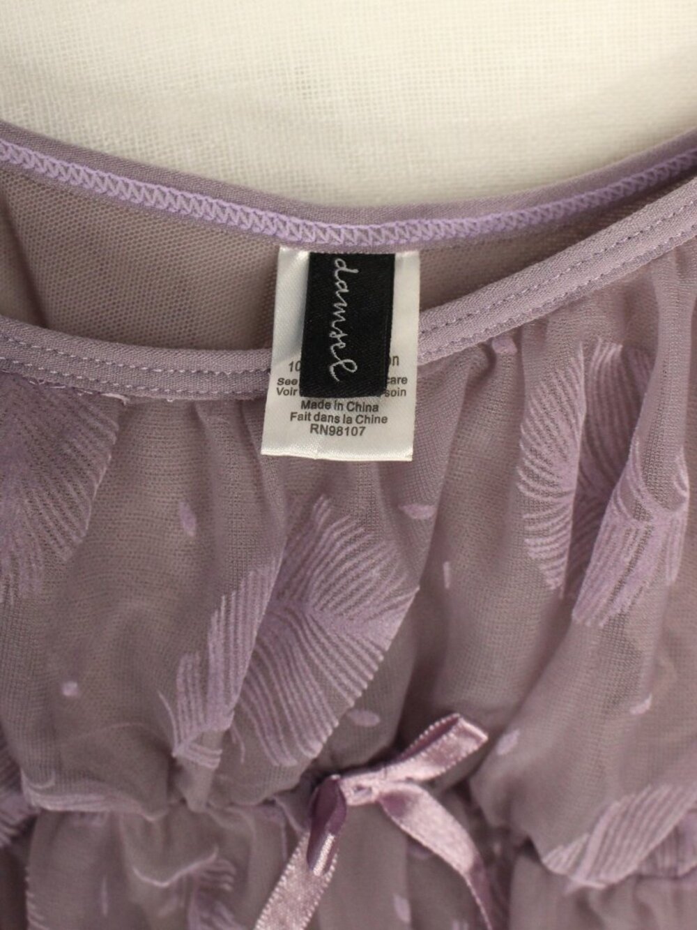 Vintage Fairycore Coquette Y2K Whimsigoth Velvet Feather Slip Dress Size S - Picture 5 of 8